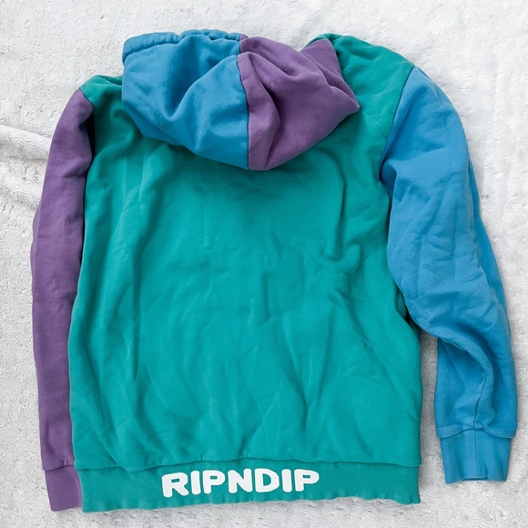 RIPNDIP Buddy System Color Block Hoodie Cat & Alien - Picture 6 of 16